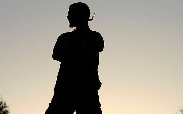 Illustrative photo of a far-right Jewish activist in the West Bank, July 27, 2009. (Omer Messinger/FLASH90)