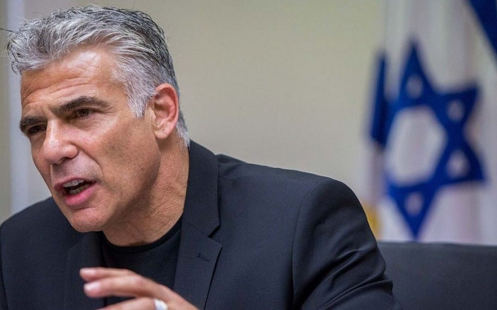 Yair Lapid, July 27, 2015. (Yonatan Sindel/Flash90)