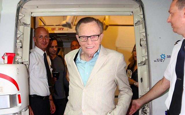 Interviewer extraordinaire Larry King arrived in Israel for a visit (Courtesy Sivan Perg)