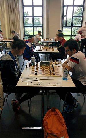 Chess players duke it out at the 2015 European Maccabi Games (Ilan Ben Zion/Times of Israel)