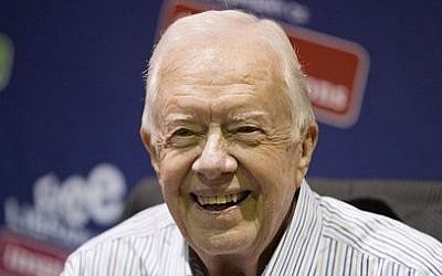 Former US president Jimmy Carter is seen in Philadelphia, July 10, 2015. (AP/Matt Rourke, File)