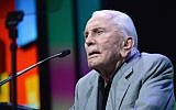Actor Kirk Douglas attending the Anti-Defamation League’s Centennial Entertainment Industry Award Dinner at The Beverly Hilton Hotel on May 8, 2013, in Beverly Hills, California. (Alberto E. Rodriguez/Getty Images/via JTA)