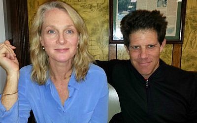 A 2014 candid shot of 'Orange is the New Black' author Piper Kerman with husband Larry Smith, the inspiration behind the Jewish Larry on the Netflix series. (courtesy)