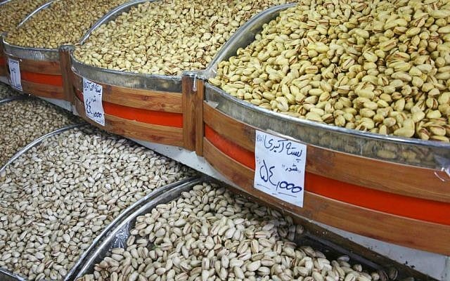 In this Monday, Aug. 10, 2015 photo, pistachios are seen at a shop in Tehran's old main bazaar, Iran. (AP Photo/Vahid Salemi) In this Monday, Aug. 10, 2015 photo, pistachios are seen at a shop in Tehran's old main bazaar, Iran. (AP Photo/Vahid Salemi)