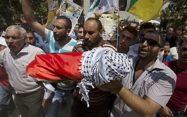 In this Friday, July 31, 2015 photo, Palestinians carry the body of one-and-a-half year old boy, Ali Dawabsha, during his funeral in Duma village near the West Bank city of Nablus. (AP Photo/Majdi Mohammed) In this Friday, July 31, 2015 photo, Palestinians carry the body of one-and-a-half year old boy, Ali Dawabsha, during his funeral in Duma village near the West Bank city of Nablus. (AP Photo/Majdi Mohammed)