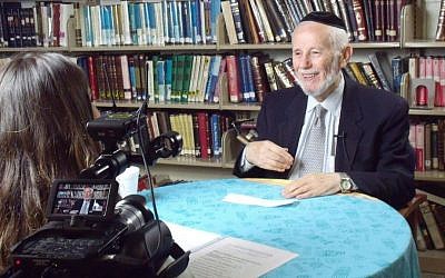 A Holocaust survivor is interviewed at Yeshiva University High School for Girls. (Names, Not Numbers)