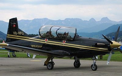 Illustrative image of the Pilatus PC-9 at the Bern-Belp Airport, Switzerland (CC BY-SA/Alexander Flühmann/Wikimedia)