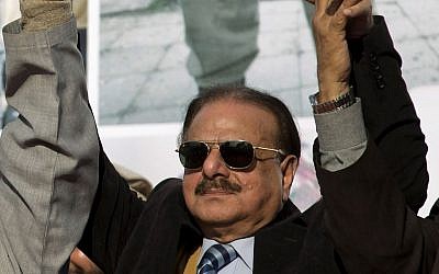 In this Feb. 5, 2015 file photo, former chief of Pakistan Inter Services Intelligence (ISI), Hameed Gul attends a rally to mark Kashmir Day in Islamabad, Pakistan.  (AP Photo/B.K. Bangash, File)