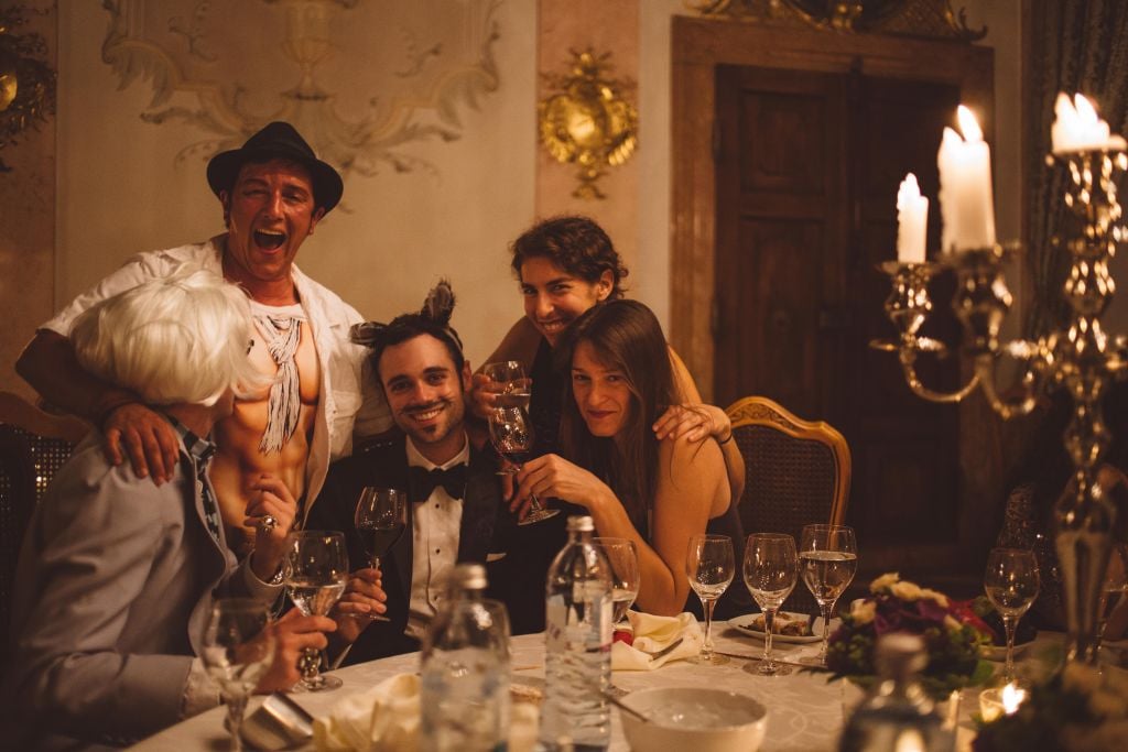 Robert Saferstein, second from left, with Jewish gay activists in Salzburg on Aug. 12, 2015 (Eighteen:22/Picture on the Fridge/via JTA) Robert Saferstein, second from left, with Jewish gay activists in Salzburg on Aug. 12, 2015 (Eighteen:22/Picture on the Fridge/via JTA)