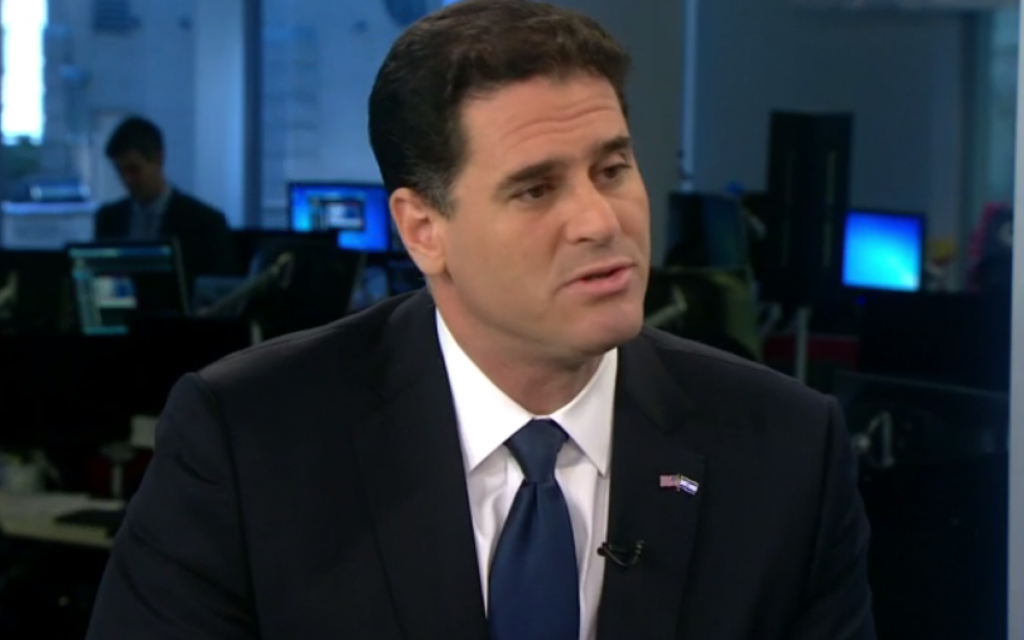Israeli Ambassador to the US Ron Dermer on CNN, August 14, 2015. (CNN screenshot)