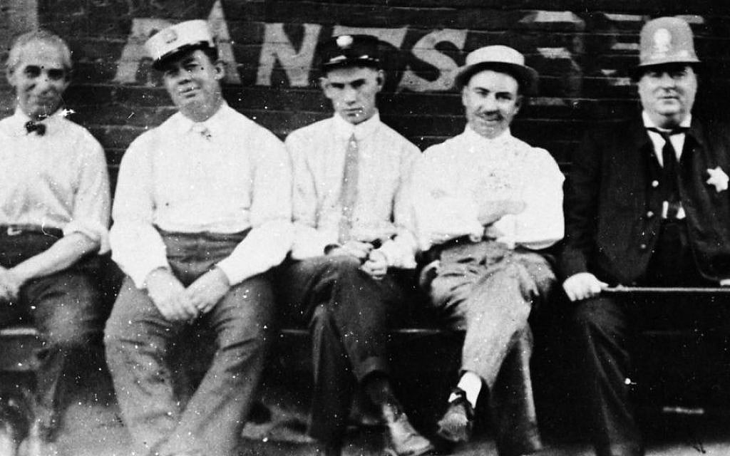 Residents of Memphis's historic Pinch neighborhood, early 1900s, from left to right: Solomon Peiser, Tailor, Mr. Klink, Milkman, Postman, Italian Restaurant Owner, Mr. Nearn, Irish Policeman. (c 2015 Center for Southern Folklore Archives. From The Peiser Family Collection) Residents of Memphis's historic Pinch neighborhood, early 1900s, from left to right: Solomon Peiser, Tailor, Mr. Klink, Milkman, Postman, Italian Restaurant Owner, Mr. Nearn, Irish Policeman. (c 2015 Center for Southern Folklore Archives. From The Peiser Family Collection)