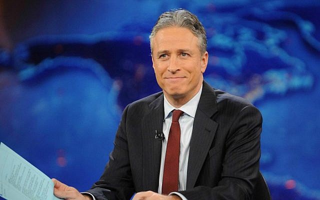 TV host Jon Stewart during a taping of 'The Daily Show with Jon Stewart' in New York, November 30, 2011 (AP/Brad Barket, File) TV host Jon Stewart during a taping of 'The Daily Show with Jon Stewart' in New York, November 30, 2011 (AP/Brad Barket, File)