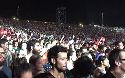 The alt-J crowd, August 23 (JH/Times of Israel staff)