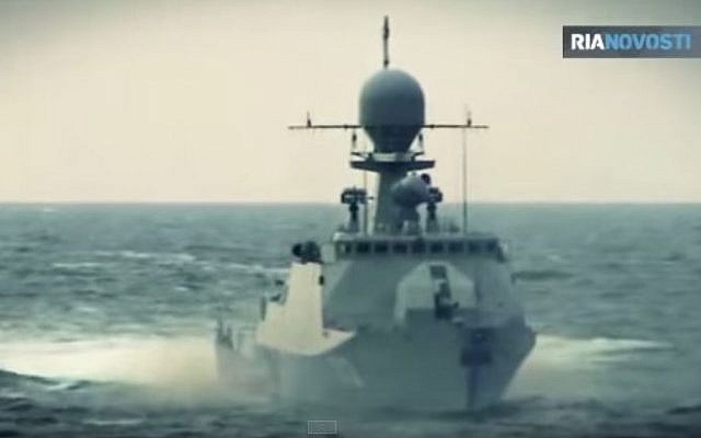 The Russain Buyan class corvette Volgodonsk. (YouTube/rianews) The Russain Buyan class corvette Volgodonsk. (YouTube/rianews)