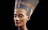 File: The 3,300-year-old bust of Queen Nefertiti, discovered in Egypt in 1912 (YouTube screen capture)
