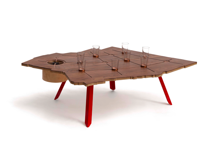 Tarazi’s “Maqam Makom (Place)” (2015) table. Photo by Elad Sarig.