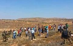 The IDF intervenes in clashes between settlers and Palestinians near Nablus, Saturday, August 1, 2015. (screen capture: Ynet)