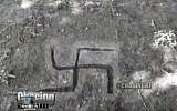 Scott Cooney, 36, is jailed for 15 months after he carved a swastika on his neighbors' lawn in Lakewood, New Jersey (YouTube screenshot)