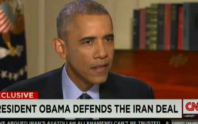 President Barack Obama speaks to CNN, aired on Sunday August 9, 2015. (screen capture) President Barack Obama speaks to CNN, aired on Sunday August 9, 2015. (screen capture)