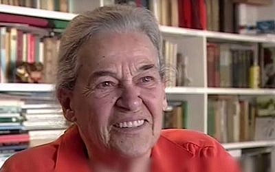 Israeli stage actress Orna Porat (screen capture: YouTube)