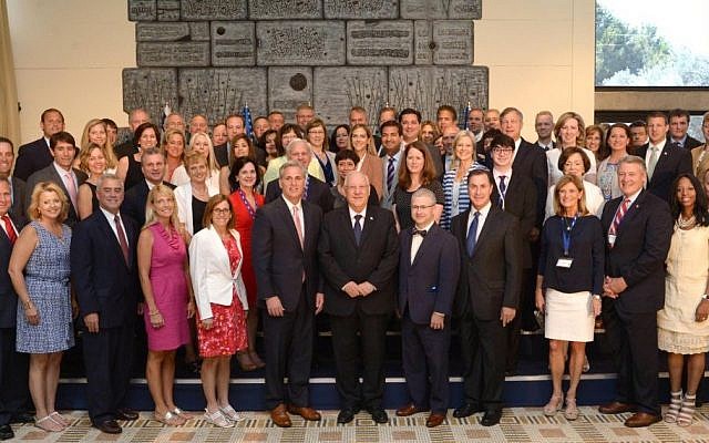 President Reuven Rivlin meets with a delegation of US Republican congressmen, at the president's residence in Jerusalem on August 11, 2015. (Mark Neyman/GPO) President Reuven Rivlin meets with a delegation of US Republican congressmen, at the president's residence in Jerusalem on August 11, 2015. (Mark Neyman/GPO)