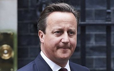 British Prime Minister David Cameron exits 10 Downing Street in central London on September 7, 2015 (Niklas Halle'n/AFP)
