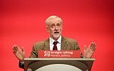 File: Britain's Labour Party Leader Jeremy Corbyn speaking at the annual Labour Party Conference in Brighton, south east England, September 29, 2015.  (AFP/Leon Neal)