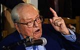 France's far-right political party Front National founder Jean-Marie Le Pen speaks during a lunch meeting on September 5, 2015 in Marseille. (AFP/BORIS HORVAT)