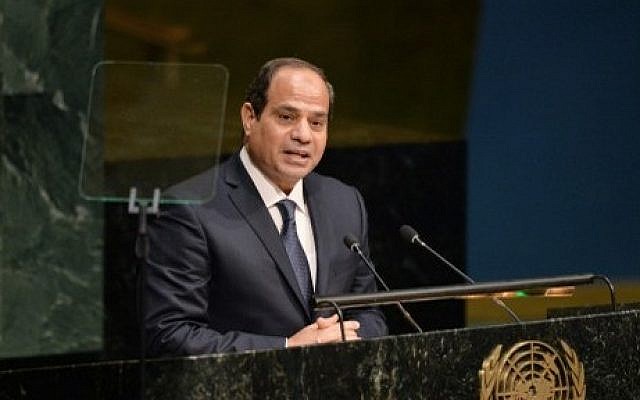 Abdel Fattah Sissi, President of the Arab Republic of Egypt, speaks the United Nations Sustainable Development Summit to the at the United Nations General Assembly in New York September 25, 2015. (Dominick Reuter/AFP) Abdel Fattah Sissi, President of the Arab Republic of Egypt, speaks the United Nations Sustainable Development Summit to the at the United Nations General Assembly in New York September 25, 2015. (Dominick Reuter/AFP)