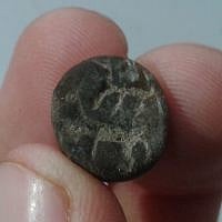 A cone-shaped seal found in rubble excavated from the Temple Mount believed to date to around the 10th century BCE (Zachi Dvira, Temple Mount Sifting Project)