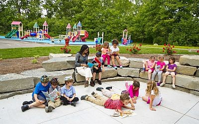 An 'outside classroom' at Hillel Day School of Metropolitan Detroit. (Courtesy of Hillel Day School/via JTA)