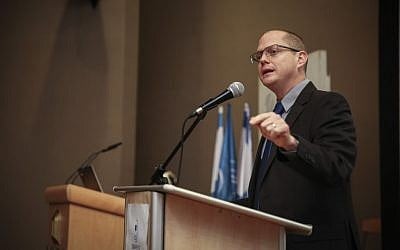 Oded Forer at the Begin Heritage Institute, Jerusalem, February 22, 2015. (Hadas Parush/Flash90