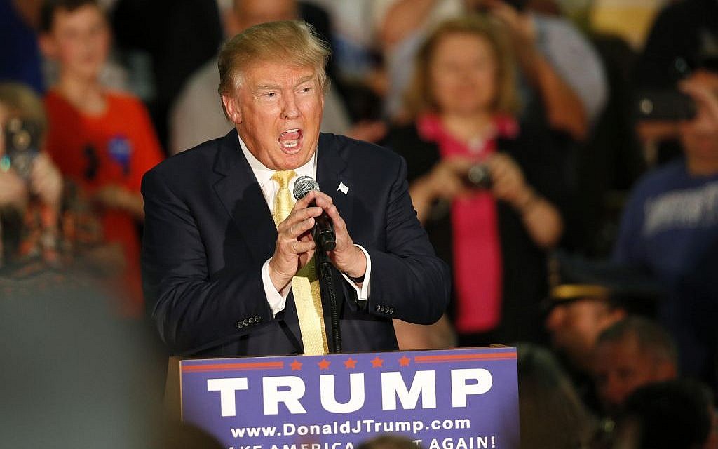 Republican presidential candidate Donald Trump calls for a 'total and complete shutdown' of Muslims entering the US, December 7, 2015. (AP Photo/Robert F. Bukaty) Republican presidential candidate Donald Trump calls for a 'total and complete shutdown' of Muslims entering the US, December 7, 2015. (AP Photo/Robert F. Bukaty)