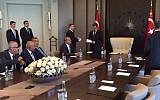 Arab MKs in Istanbul ahead of a meeting with Turkish President Recep Tayyip Erdogan on September 21, 2015. (Joint Arab List)