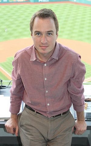 Jesse Agler, a San Diego Padres radio broadcaster, said he was forbidden to play Little League games on Shabbat because his parents were influenced by Dodgers' great Sandy Koufax. (Hillel Kuttler/JTA) Jesse Agler, a San Diego Padres radio broadcaster, said he was forbidden to play Little League games on Shabbat because his parents were influenced by Dodgers' great Sandy Koufax. (Hillel Kuttler/JTA)