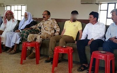 CYCI mediator sits with Yazidi and Kurdish officials in this July/August 2015 photo. (courtesy: Steve Maman)