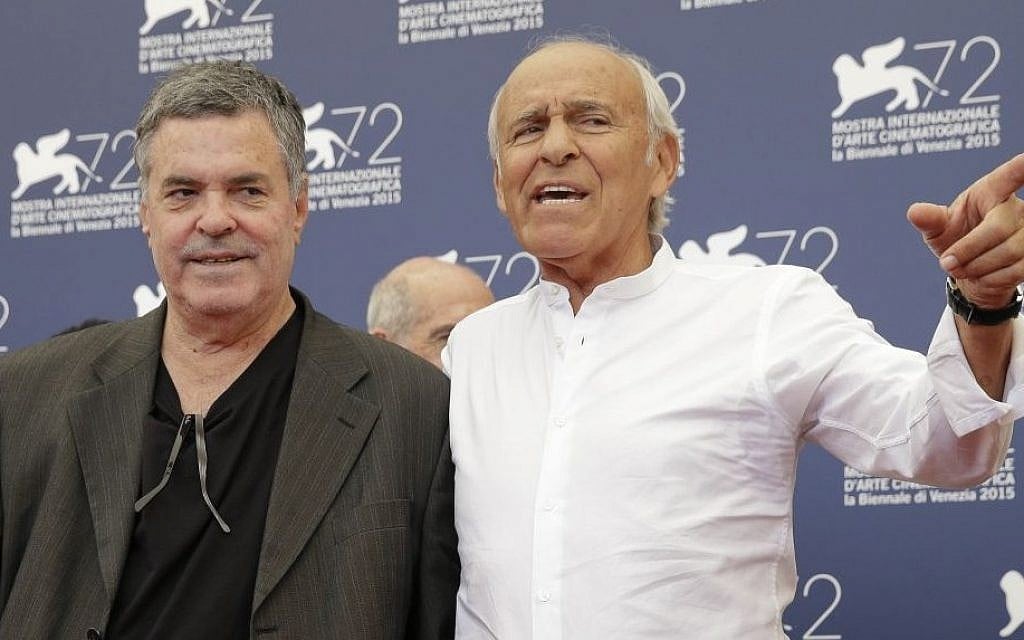 Director Amos Gitai (L) and actor Mordechai Shpiegler at the 72nd edition of the Venice Film Festival in Venice, Italy, Monday, September 7, 2015 (AP Photo/Andrew Medichini) Director Amos Gitai (L) and actor Mordechai Shpiegler at the 72nd edition of the Venice Film Festival in Venice, Italy, Monday, September 7, 2015 (AP Photo/Andrew Medichini)