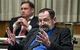 F. Glenn Miller Jr. pictured during his capital murder trial on Monday, Aug. 31, 2015, in the Johnson County Courthouse in Olathe, Kan. (Allison Long/The Kansas City Star via AP, Pool)