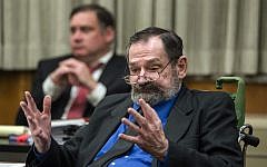 F. Glenn Miller Jr. pictured during his capital murder trial on Monday, Aug. 31, 2015, in the Johnson County Courthouse in Olathe, Kan. (Allison Long/The Kansas City Star via AP, Pool)