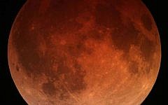 'Blood moon' lunar eclipse, April 15, 2014 (Photo: CC BY-SA Tomruen, Wikipedia)