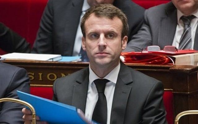 French Economy Minister Emmanuel Macron attends a session of the French National Assembly in Paris, February 17, 2015. (AP/Jacques Brinon) French Economy Minister Emmanuel Macron attends a session of the French National Assembly in Paris, February 17, 2015. (AP/Jacques Brinon)