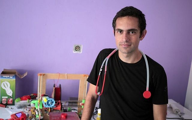 Dr. Tarek Loubani, a Palestinian-Canadian doctor, poses for a picture with 3D printed stethoscope around his neck, in Gaza City on September 7, 2014. (AP Photo/ Khalil Hamra) Dr. Tarek Loubani, a Palestinian-Canadian doctor, poses for a picture with 3D printed stethoscope around his neck, in Gaza City on September 7, 2014. (AP Photo/ Khalil Hamra)