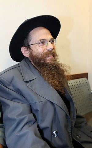 Rabbi Yitzhak Shapira, head of the "Od Yosef Chai Yeshiva" next to Yitzhar, sits at the Jerusalem's Magistrate Court. Jan 27, 2010. He was suspected of being involved in the torching of a mosque in neighboring Palestinian village, Yasuf, although he was released for lack of evidence. (Kobi Gideon/ FLASH90)