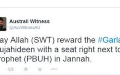 An 'Australi Witness' tweet