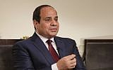 File: Egyptian President Abdel-Fattah el-Sissi in a media interview in New York, Saturday, Sept. 26, 2015. (AP/Julie Jacobson)