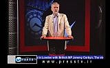 UK Labour party laeder Jeremy Corbyn presents a call-in show on Iran's Press TV in 2010.  (screen capture: YouTube)