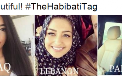 Women participating in #TheHabibatiTag campaign to promote Arab beauty (Screen capture via Twitter/ @BeautyArabian)