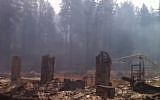 The remains of the former Hoberg Resort after it was destroyed in a California wildfire (YouTube screenshot)