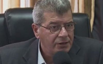 Issa Qaraqe, Chair of the Palestinian Authority Committee for Prisoner Affairs.  (Screenshot from YouTube)
