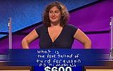 Talia Lavin in an appearance on the game-show 'Jeopardy!' in 2015. (YouTube screenshot)